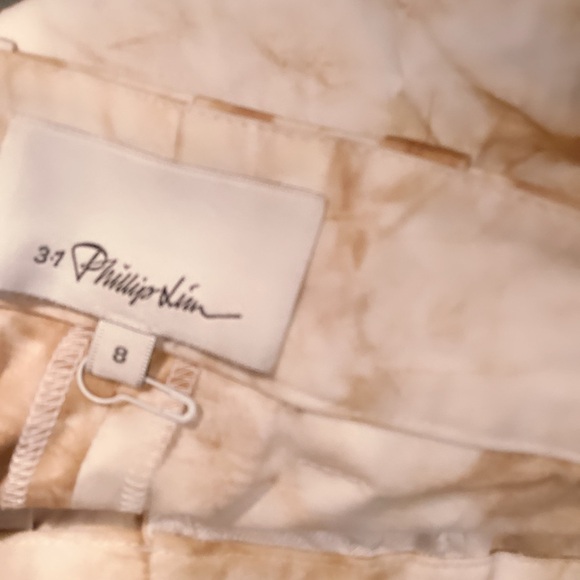 3.1 Phillip Lim Cream Fabric Leather Jacket Stand-Up Collar w matching Shorts 4 - Picture 10 of 10